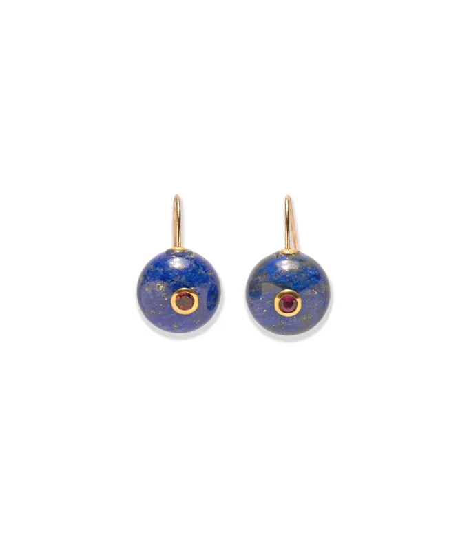 Comet Earrings in Lapis made by Lizzie Fortunato