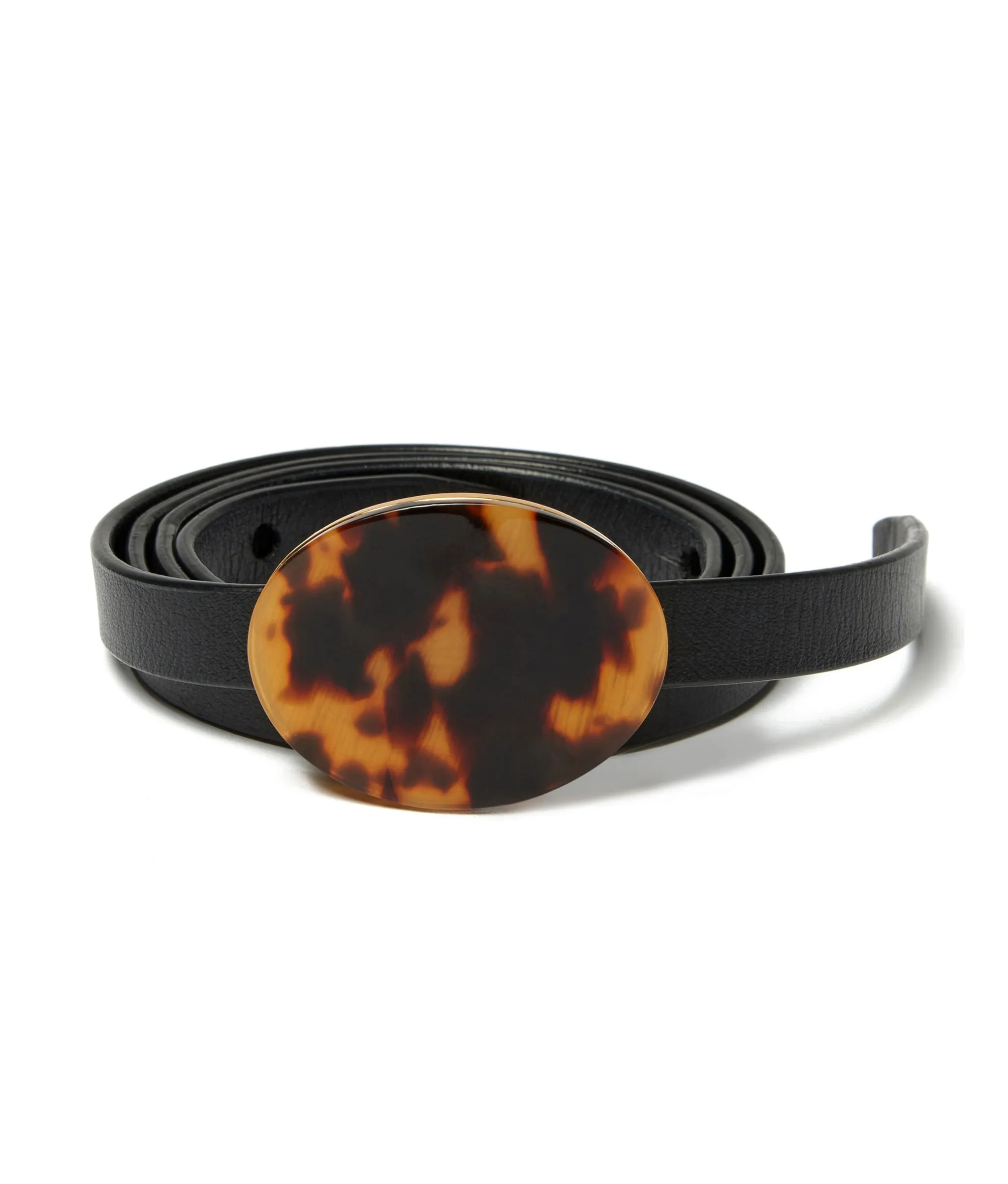Orbit Belt In Black And Tortoise sold by Lizzie Fortunato