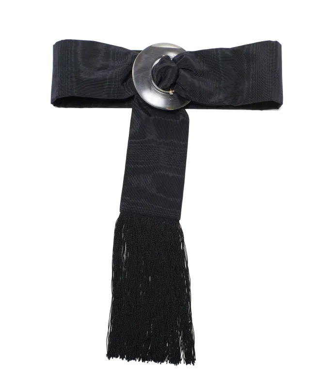 Brigitte Belt In Black Fringe made by Lizzie Fortunato