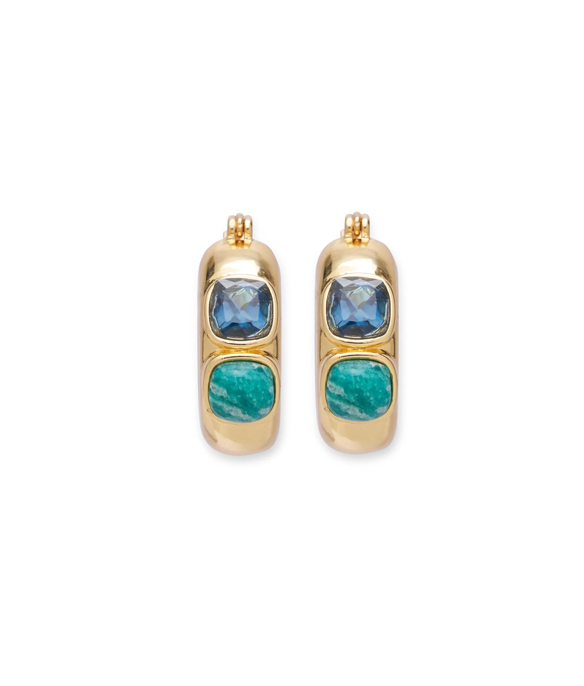 Piet Hoop Earrings in Sea sold by Lizzie Fortunato