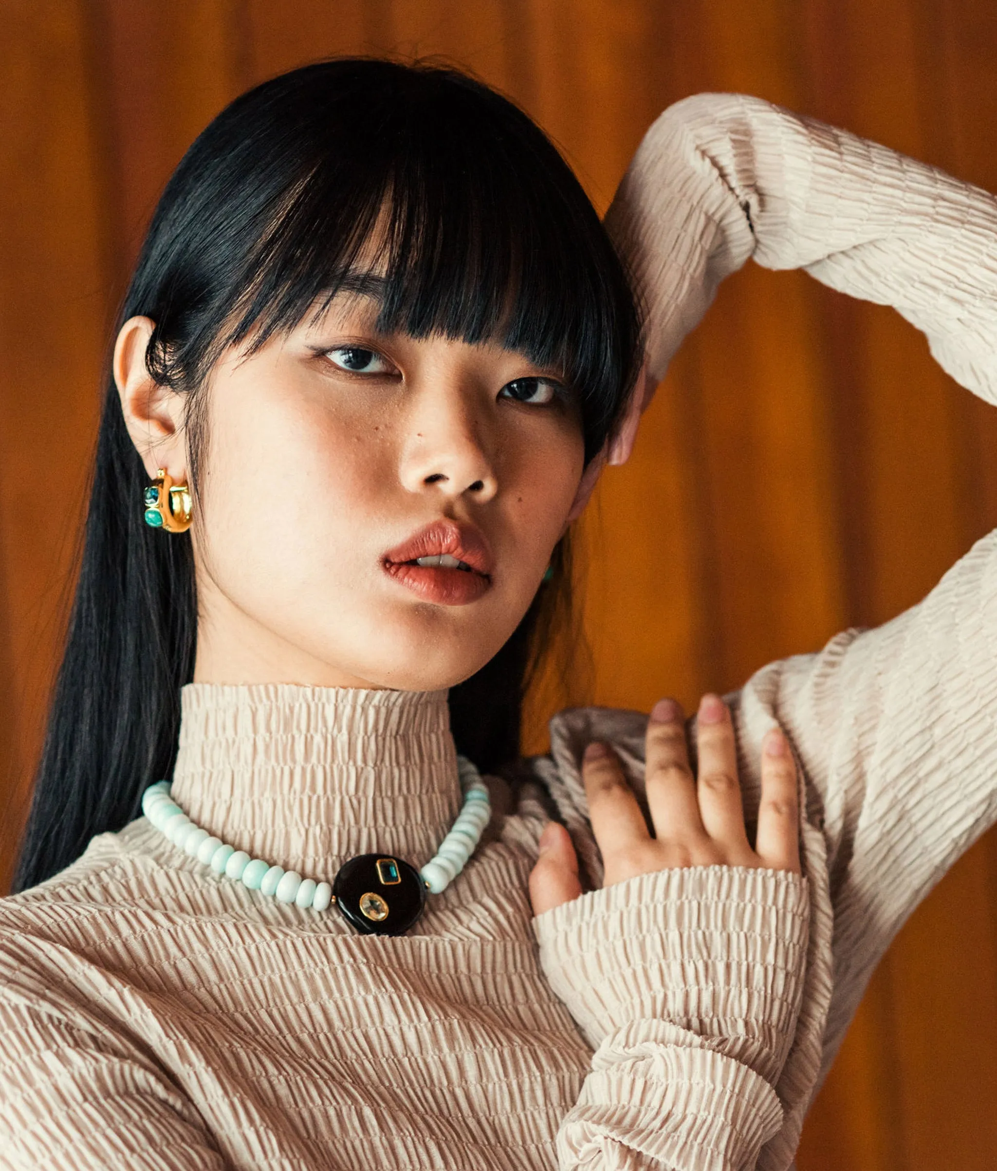 Piet Hoop Earrings in Sea sold by Lizzie Fortunato product image thumbnail 2