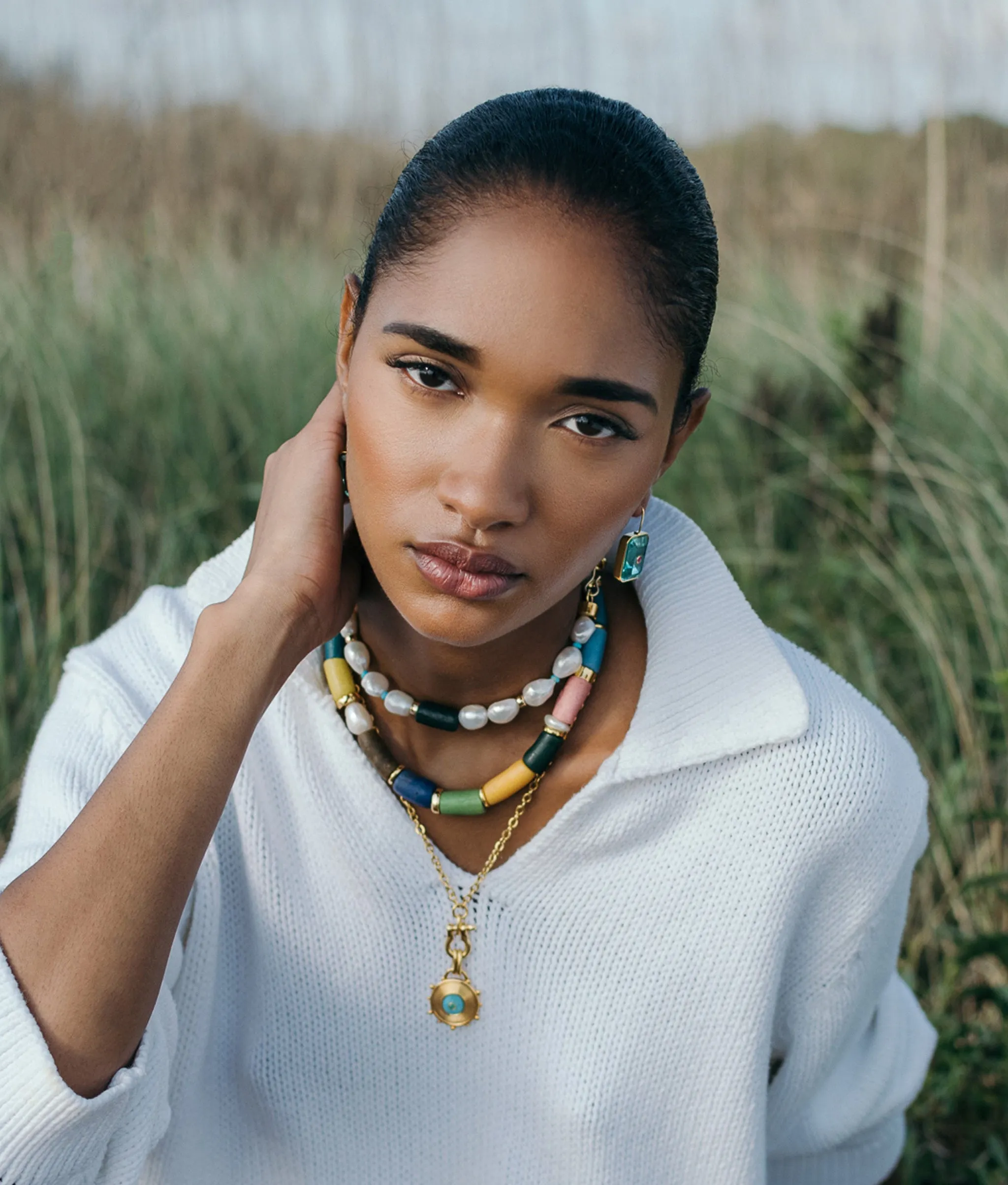Helm Necklace in True Blue sold by Lizzie Fortunato product image thumbnail 2