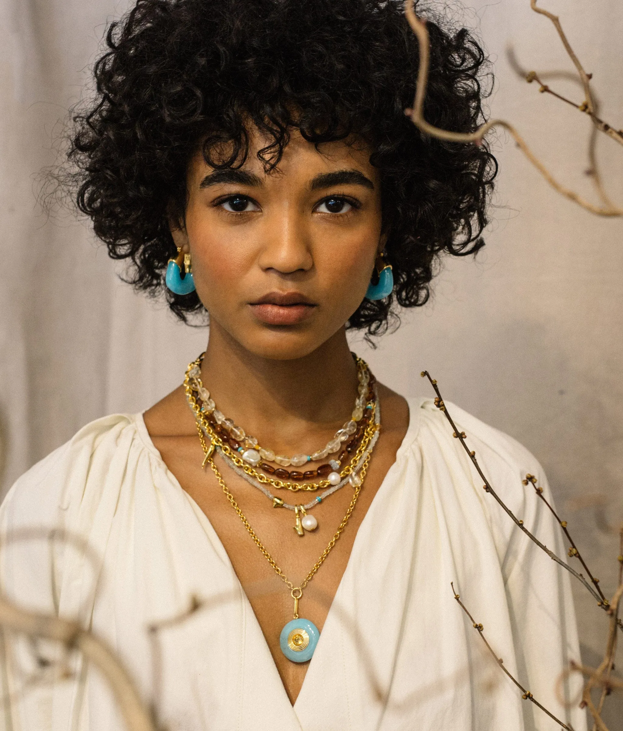 Reflecting Pool Pendant Necklace in Blue sold by Lizzie Fortunato product image thumbnail 3