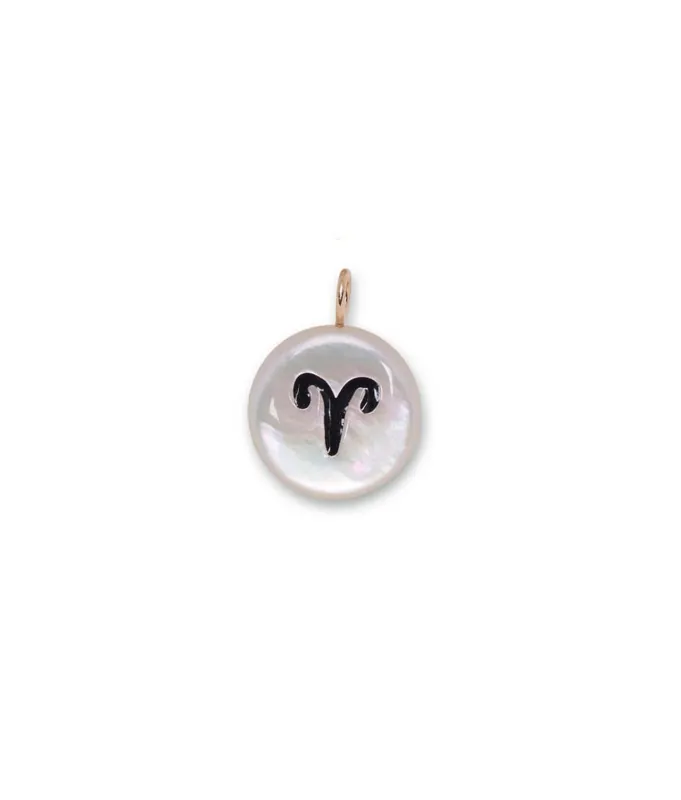 14k Gold Star Sign Necklace Charm in Aries made by Lizzie Fortunato