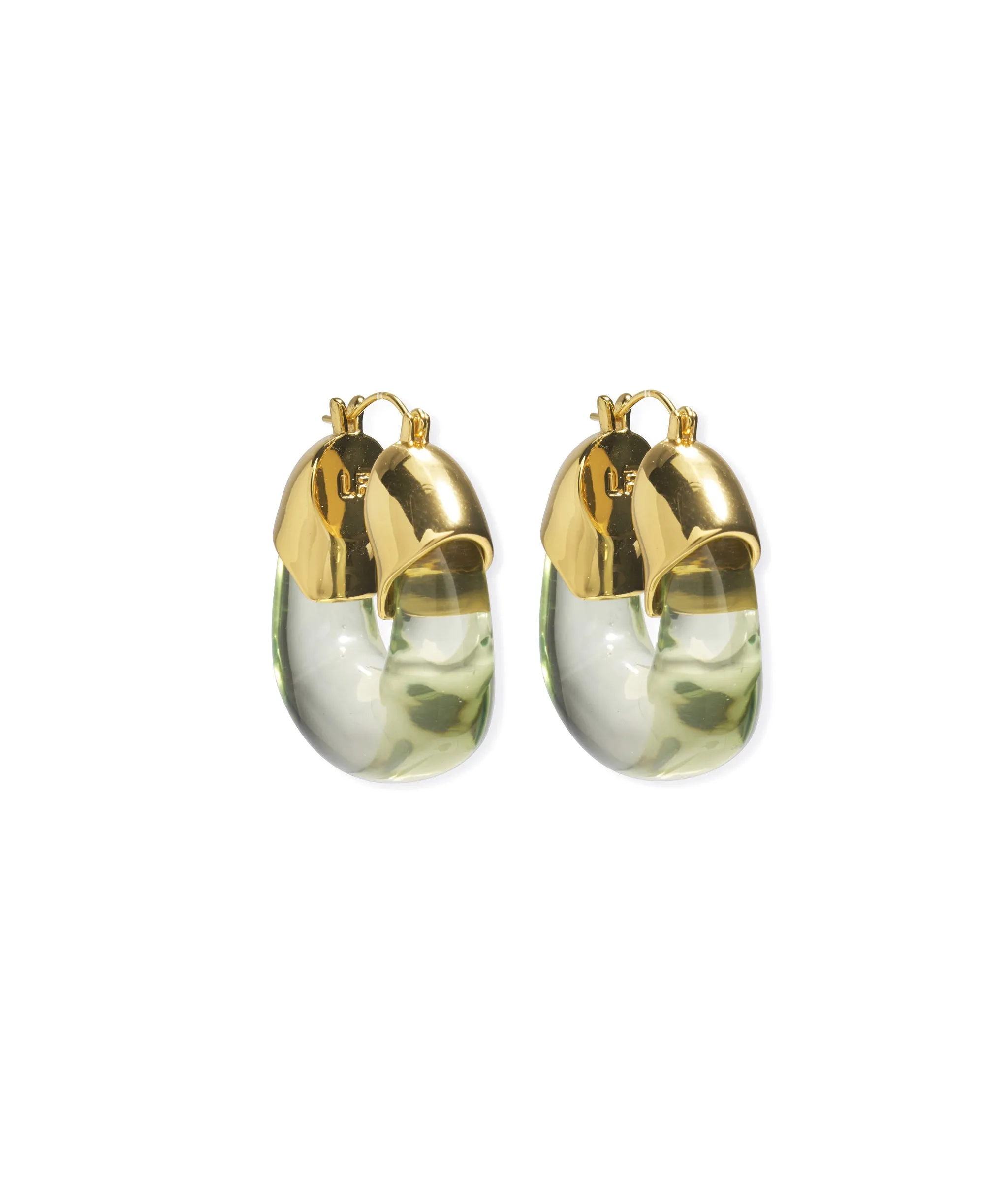 Organic Hoops in Lime sold by Lizzie Fortunato