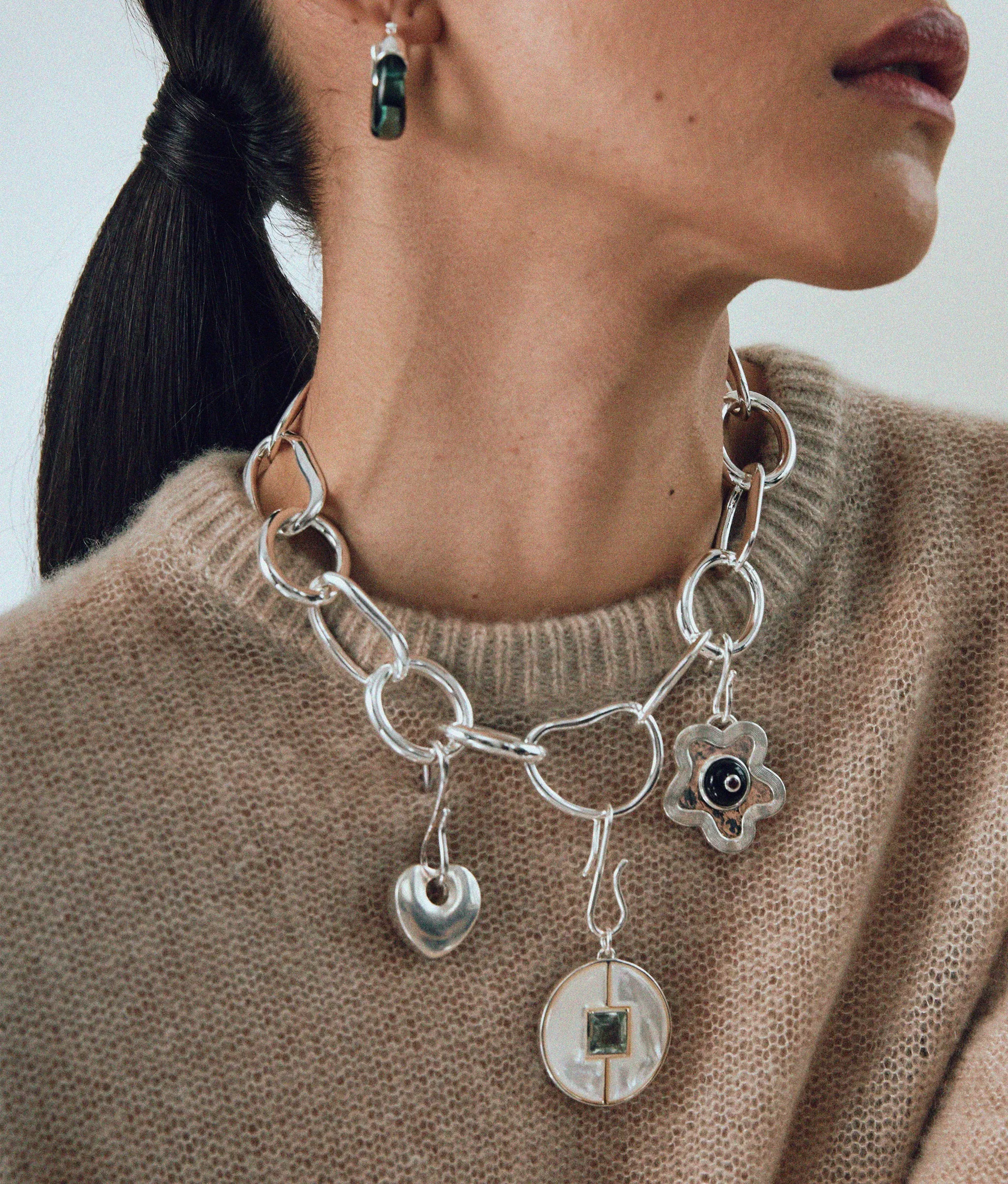 Porto Pendant in Silver sold by Lizzie Fortunato product image thumbnail 3