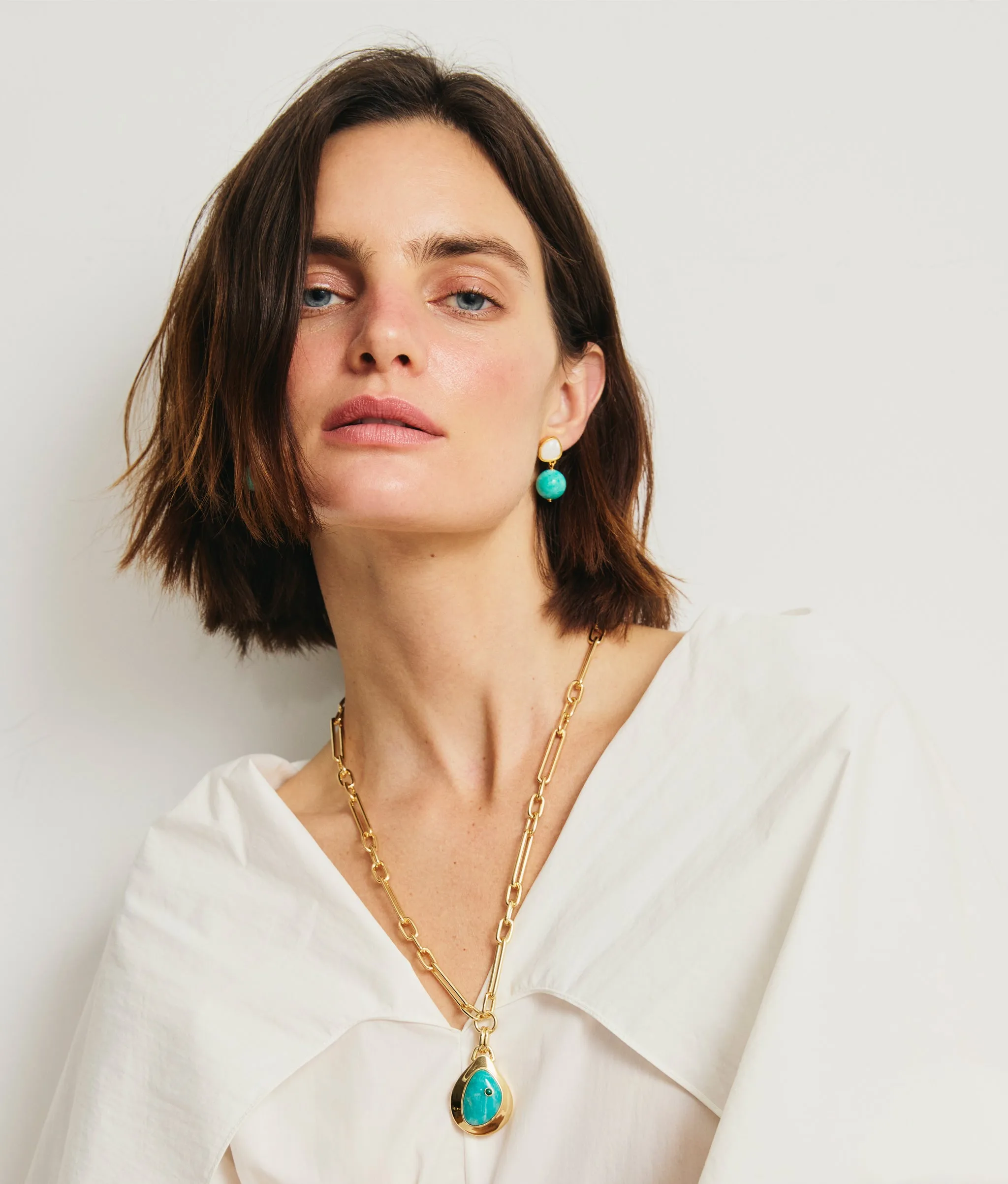 Rio Earrings in Amazonite sold by Lizzie Fortunato product image thumbnail 2