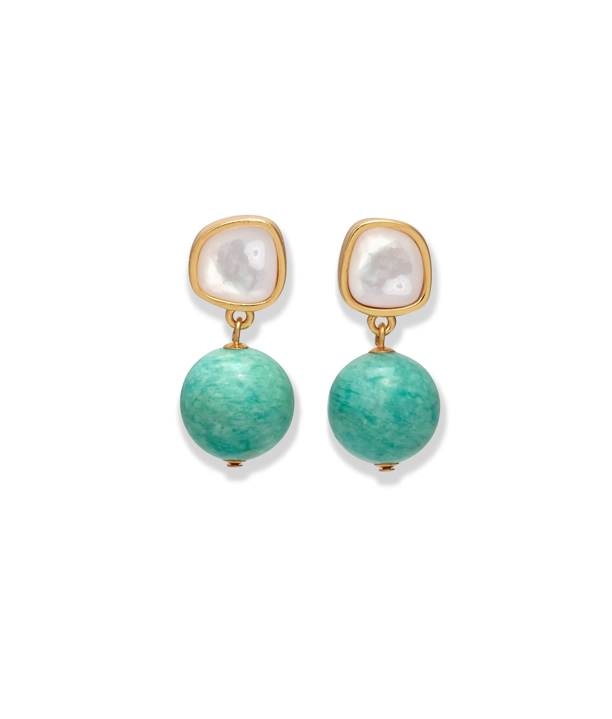 Rio Earrings in Amazonite sold by Lizzie Fortunato