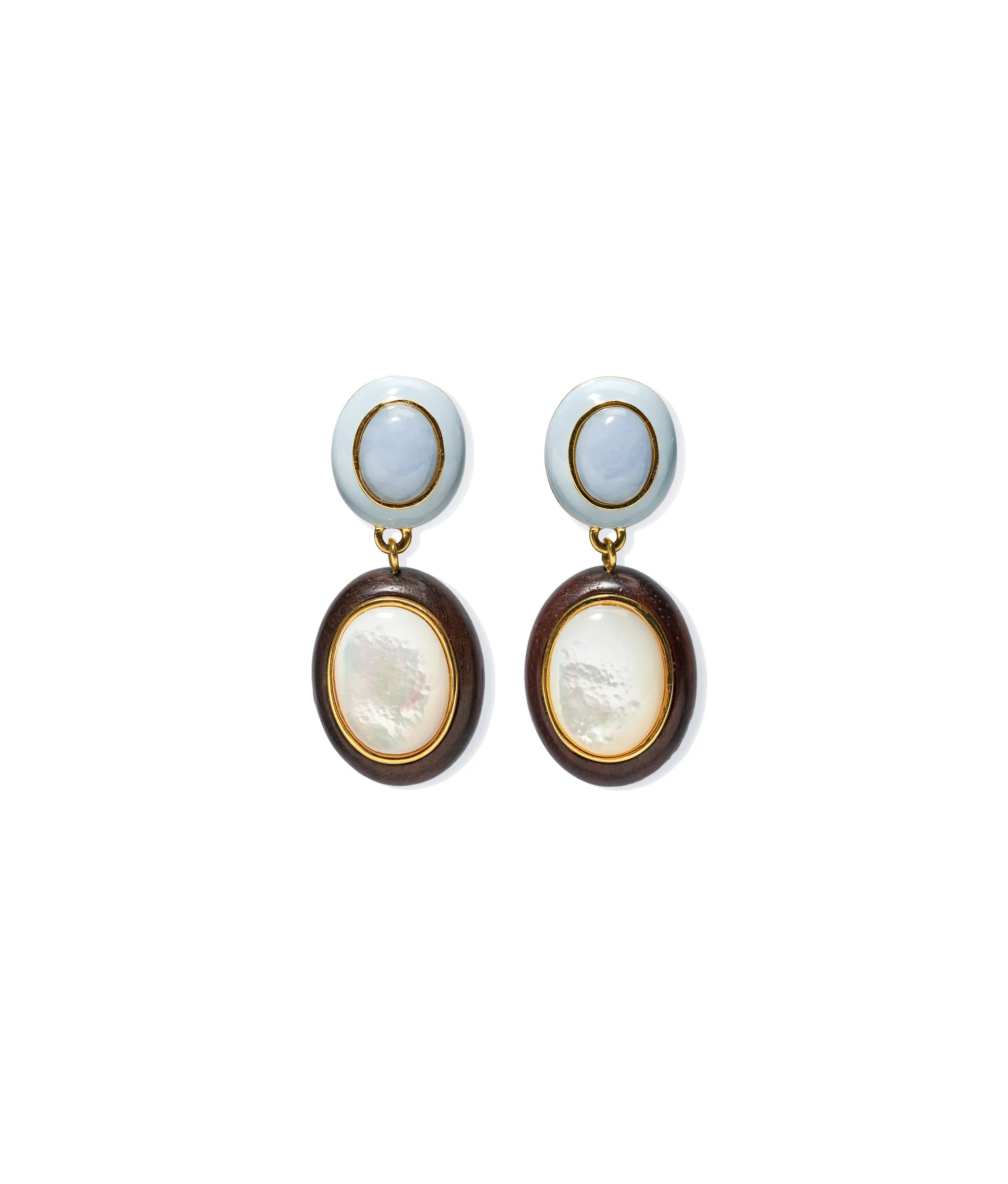 Papaya Earrings in Pearl sold by Lizzie Fortunato