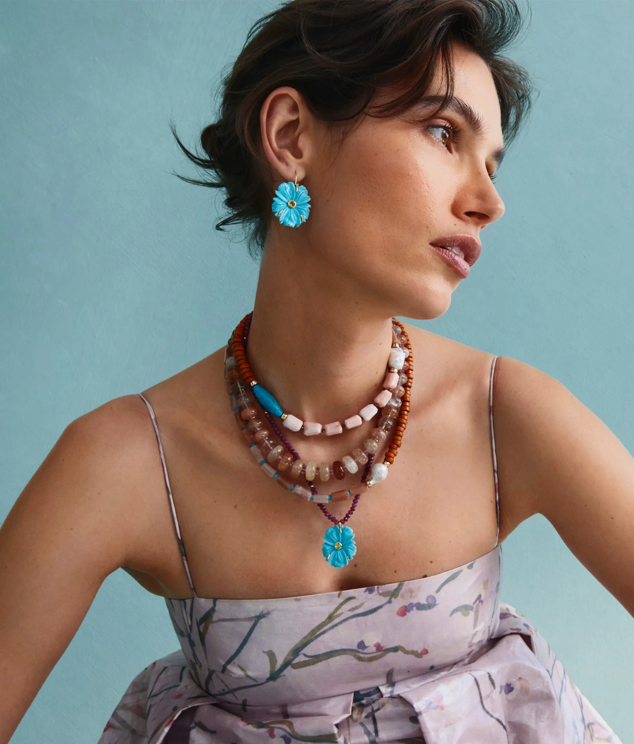 New Bloom Necklace in Cerulean sold by Lizzie Fortunato product image thumbnail 2