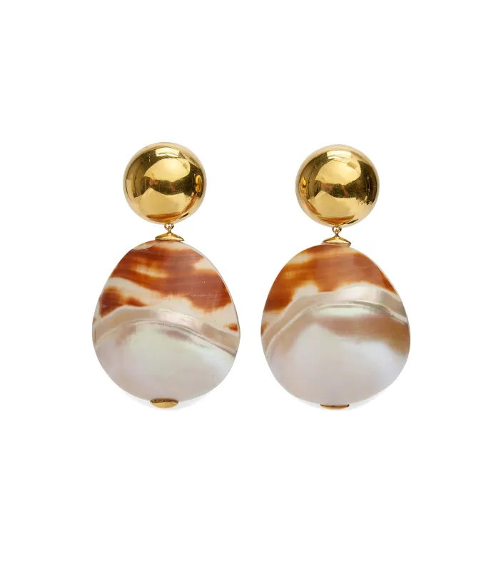 Rodan Pearl Earrings in Tigre made by Lizzie Fortunato