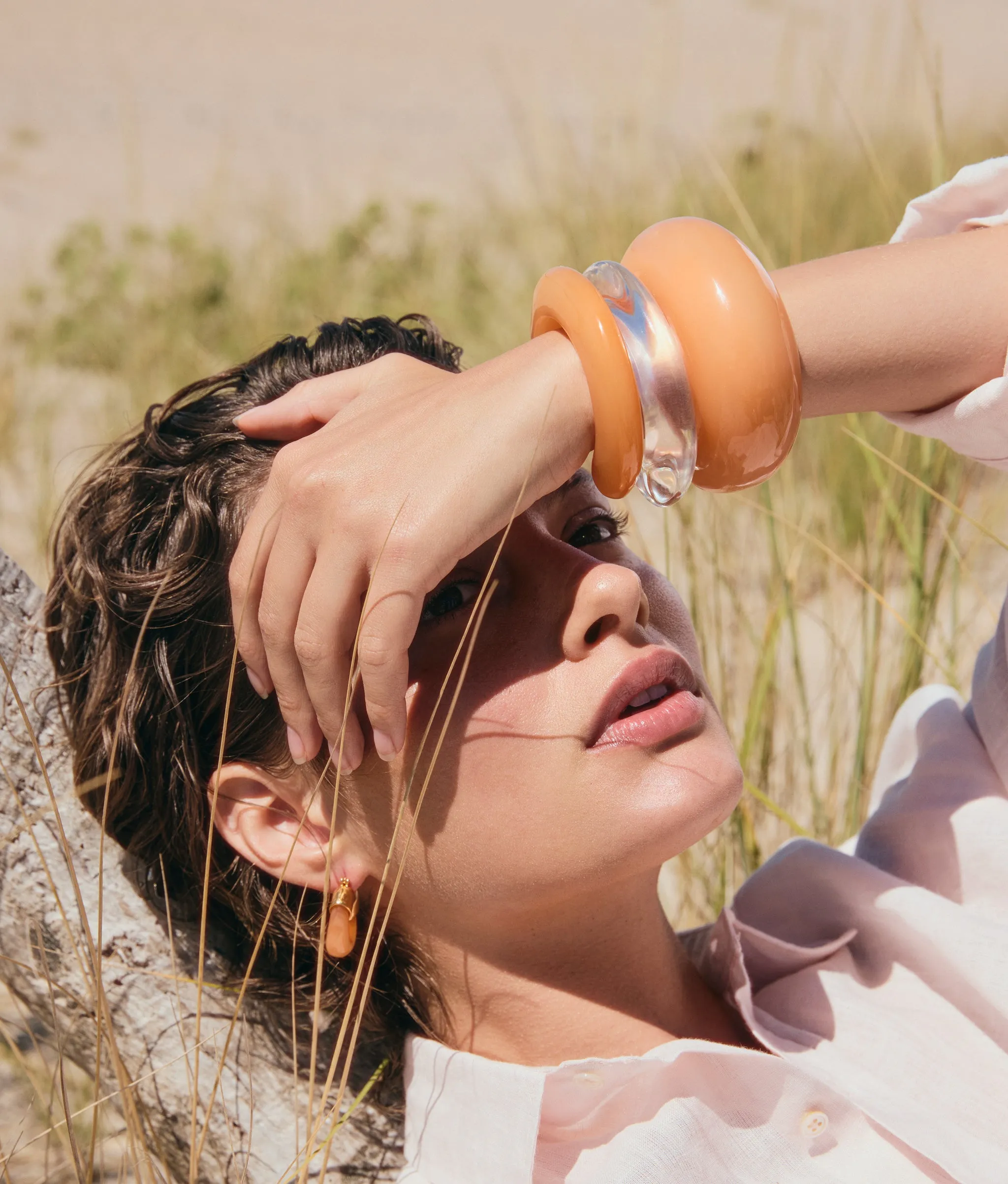 Ridge Cuff in Tangerine sold by Lizzie Fortunato product image thumbnail 2