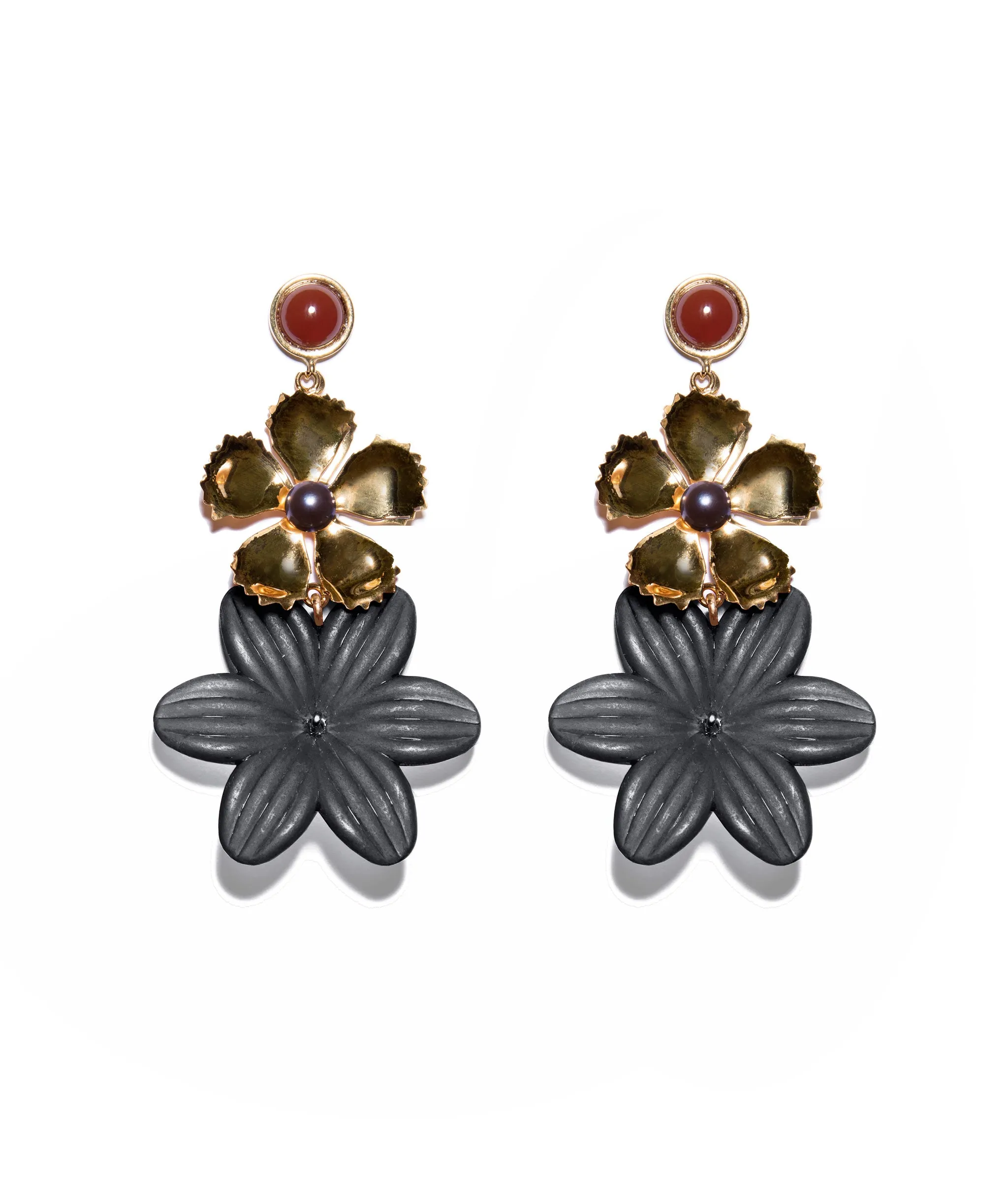 Daisy Chain Earrings in Black sold by Lizzie Fortunato