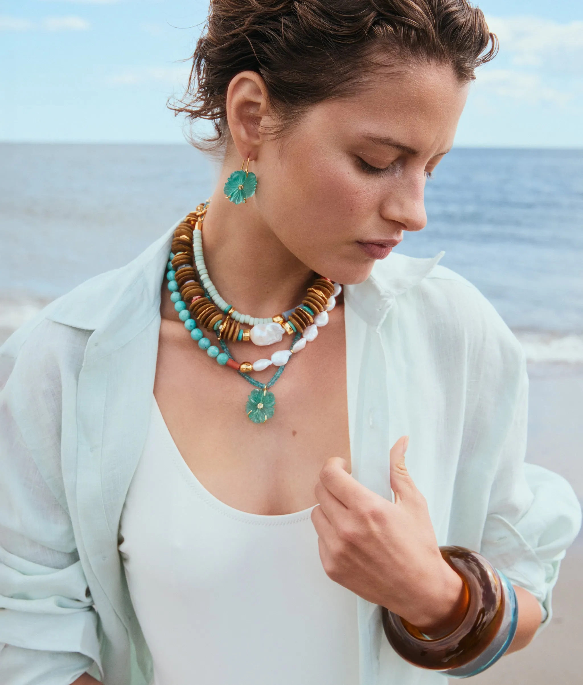 New Bloom Necklace in Capri sold by Lizzie Fortunato product image thumbnail 3