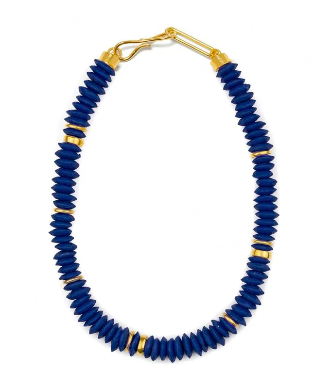 Laguna Necklace in Dark Electric Blue made by Lizzie Fortunato