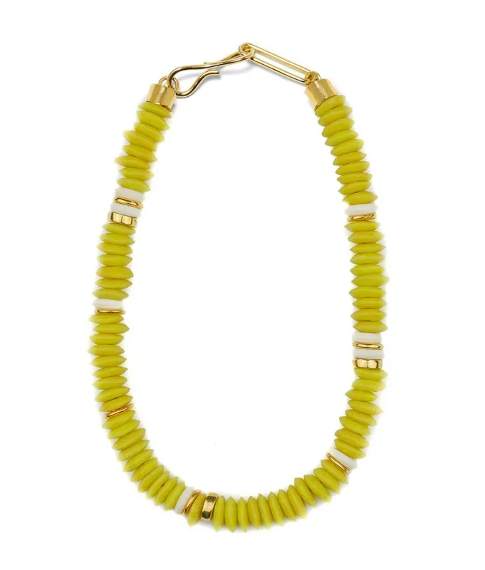 Laguna Necklace in Electric Neon Yellow made by Lizzie Fortunato
