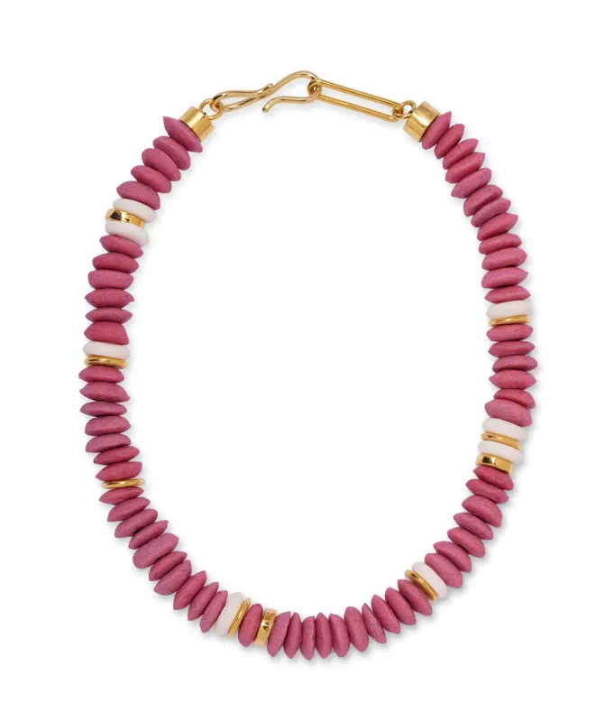 Laguna Necklace in Rose Pink made by Lizzie Fortunato