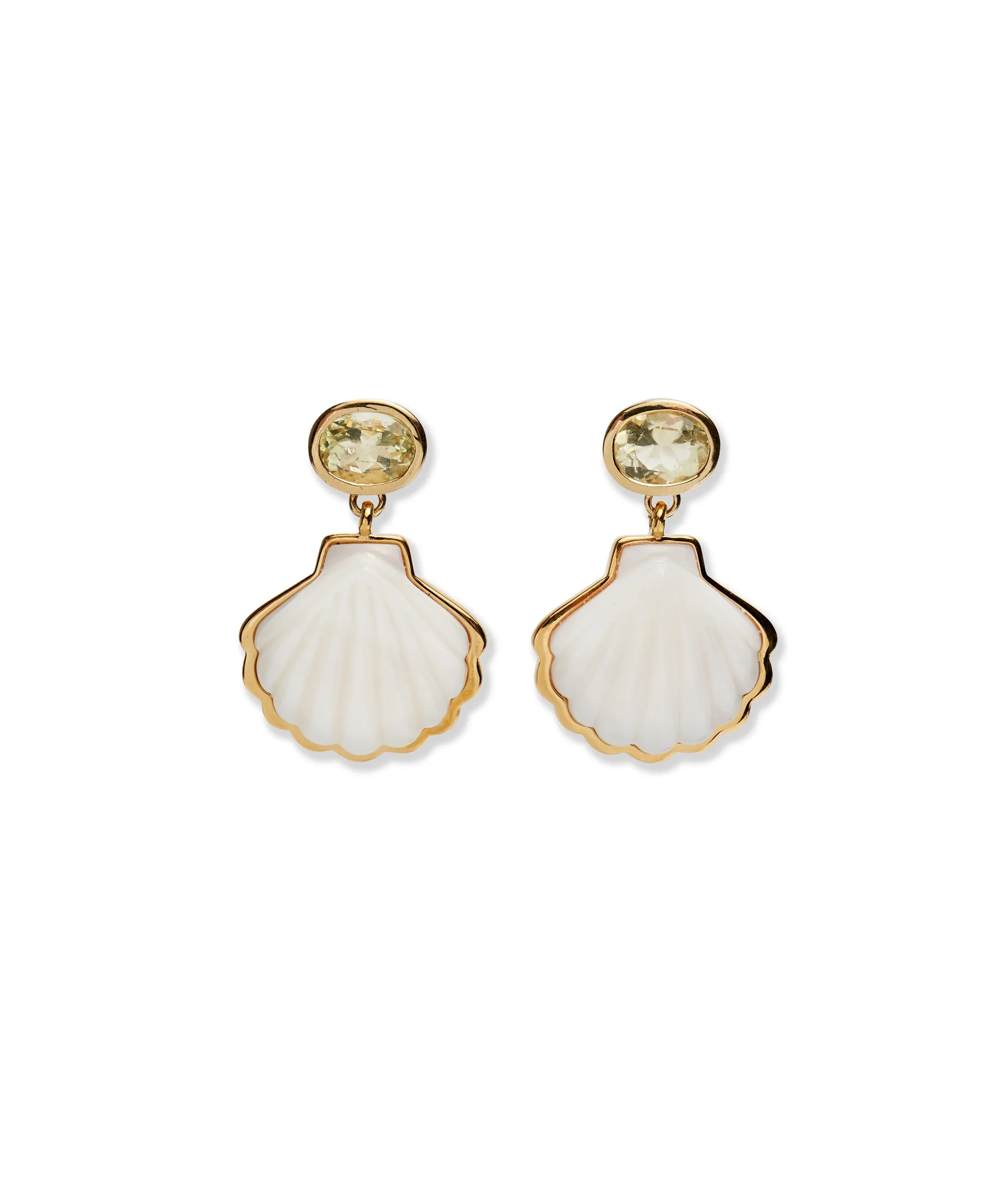 Luna Shell Earrings sold by Lizzie Fortunato