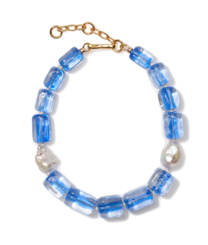 Delphine Collar in Prussian Blue made by Lizzie Fortunato