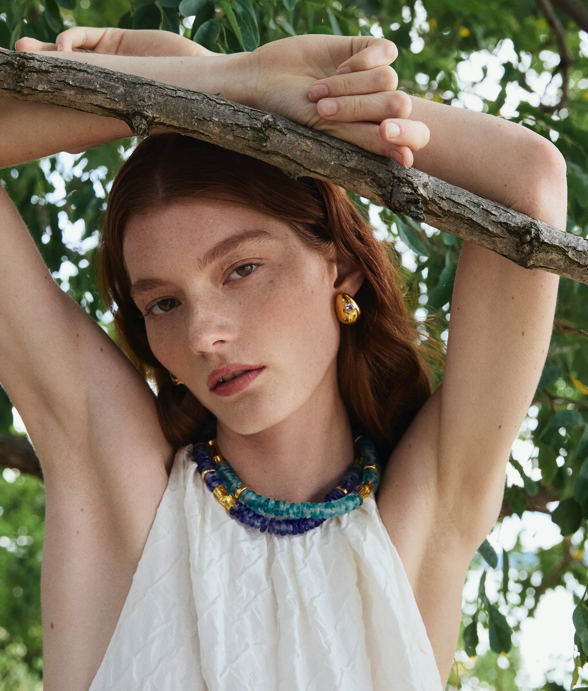 Toga Beach Necklace in Dark Blue Wave sold by Lizzie Fortunato product image thumbnail 2