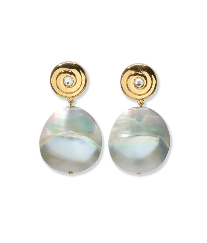 Rodan Pearl Earrings in Nautilus made by Lizzie Fortunato