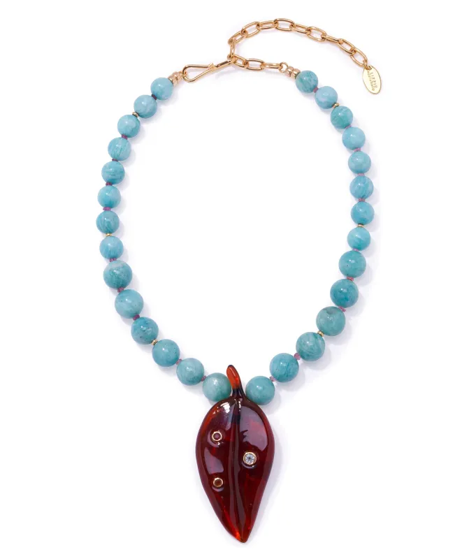 Vinca Leaf Necklace made by Lizzie Fortunato