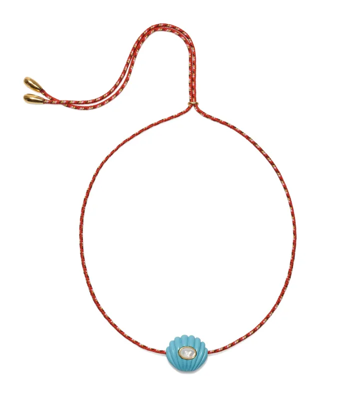 Kai Necklace in Red Hot made by Lizzie Fortunato
