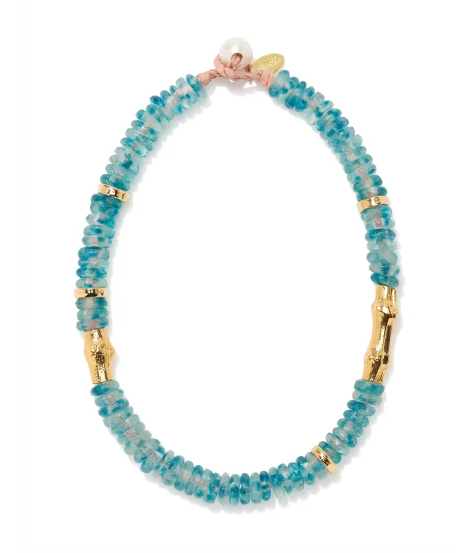 Toga Beach Necklace in Light Marine made by Lizzie Fortunato