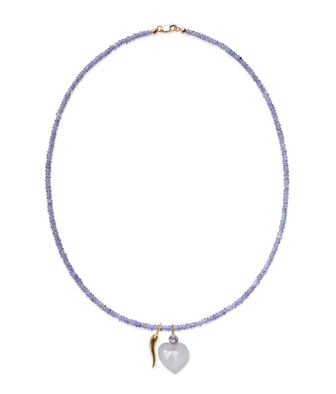 Fine Mood Charm Necklace in Tanzanite Crush made by Lizzie Fortunato