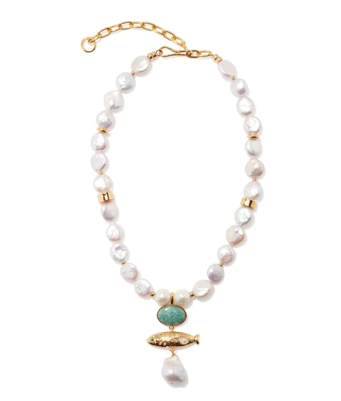 Sardina Pearl Necklace made by Lizzie Fortunato
