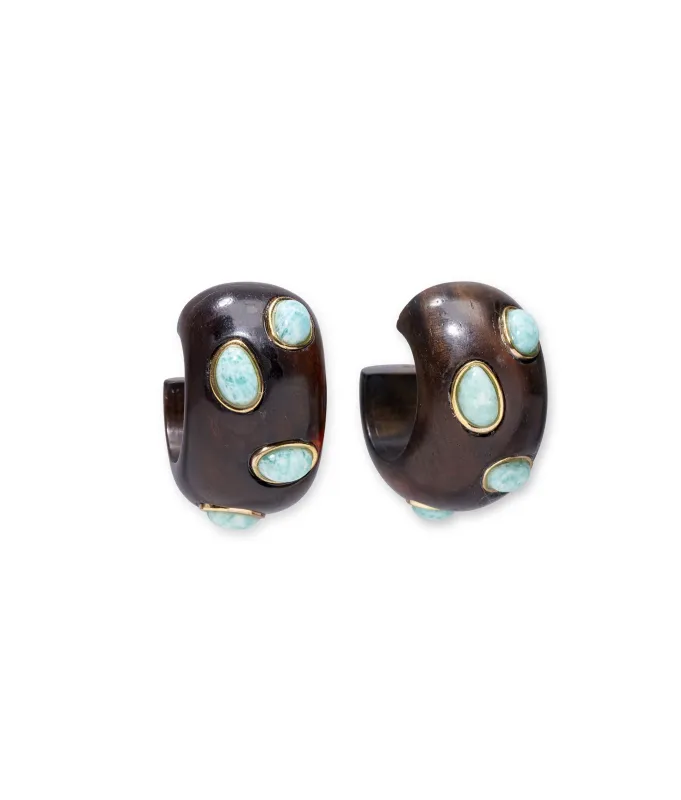 Acacia Earrings in Amazonite made by Lizzie Fortunato