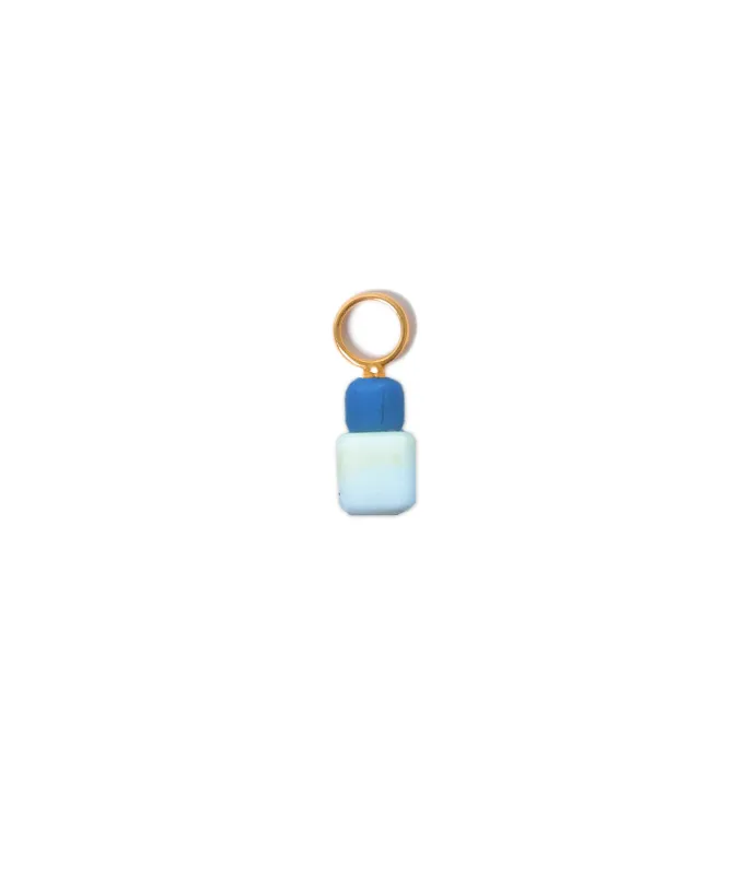 Lemon Drop Mood Hoop Charm made by Lizzie Fortunato