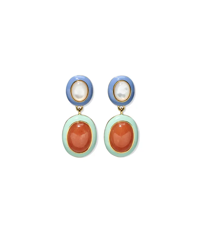 Papaya Earrings in Peach made by Lizzie Fortunato