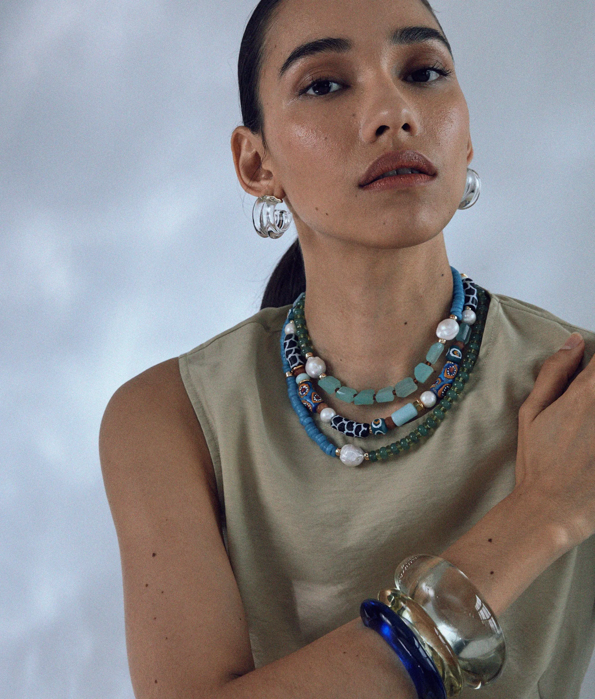 Cabana Necklace in Lime Berry sold by Lizzie Fortunato product image thumbnail 4