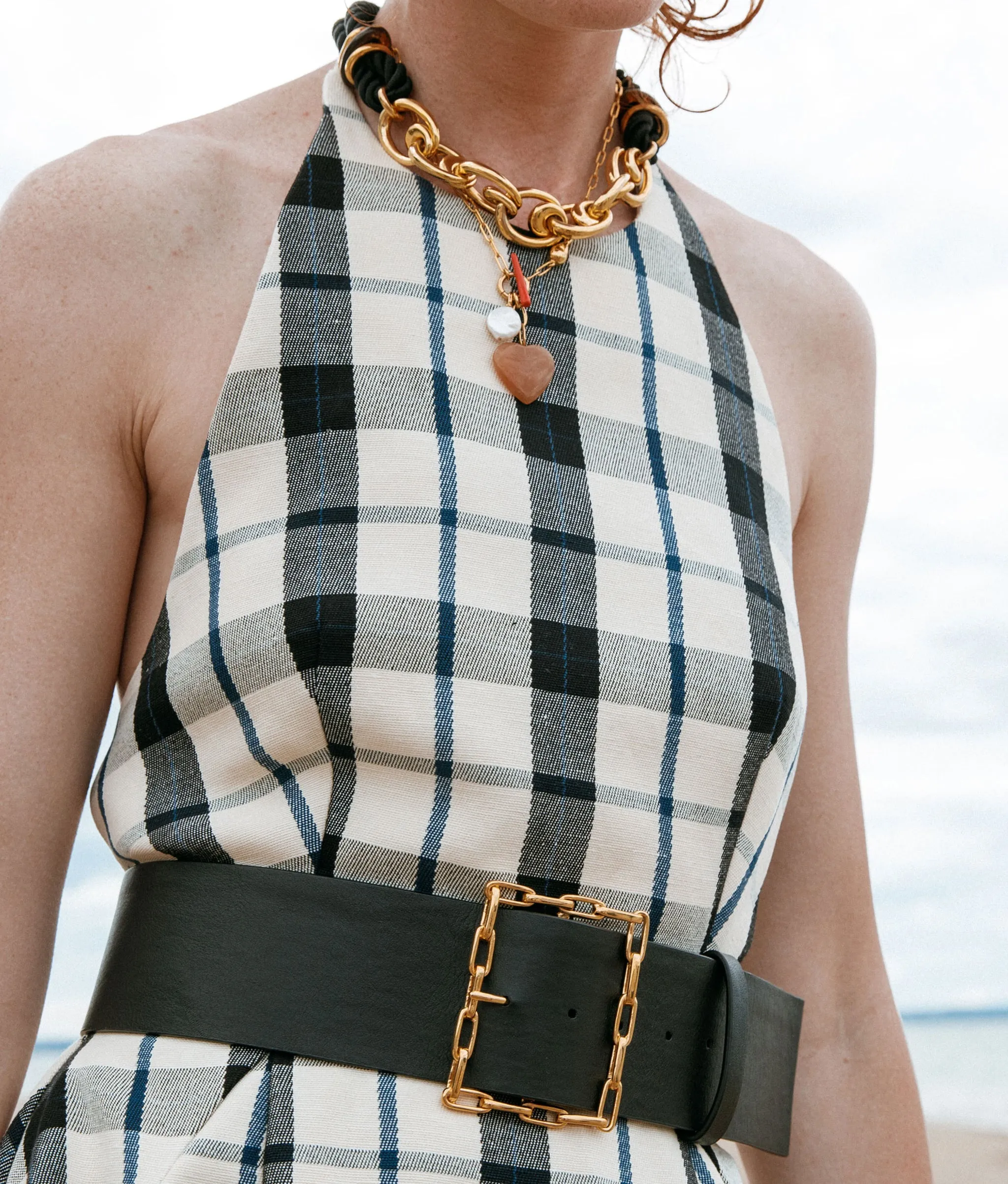 Geo Chain Belt In Black sold by Lizzie Fortunato product image thumbnail 2