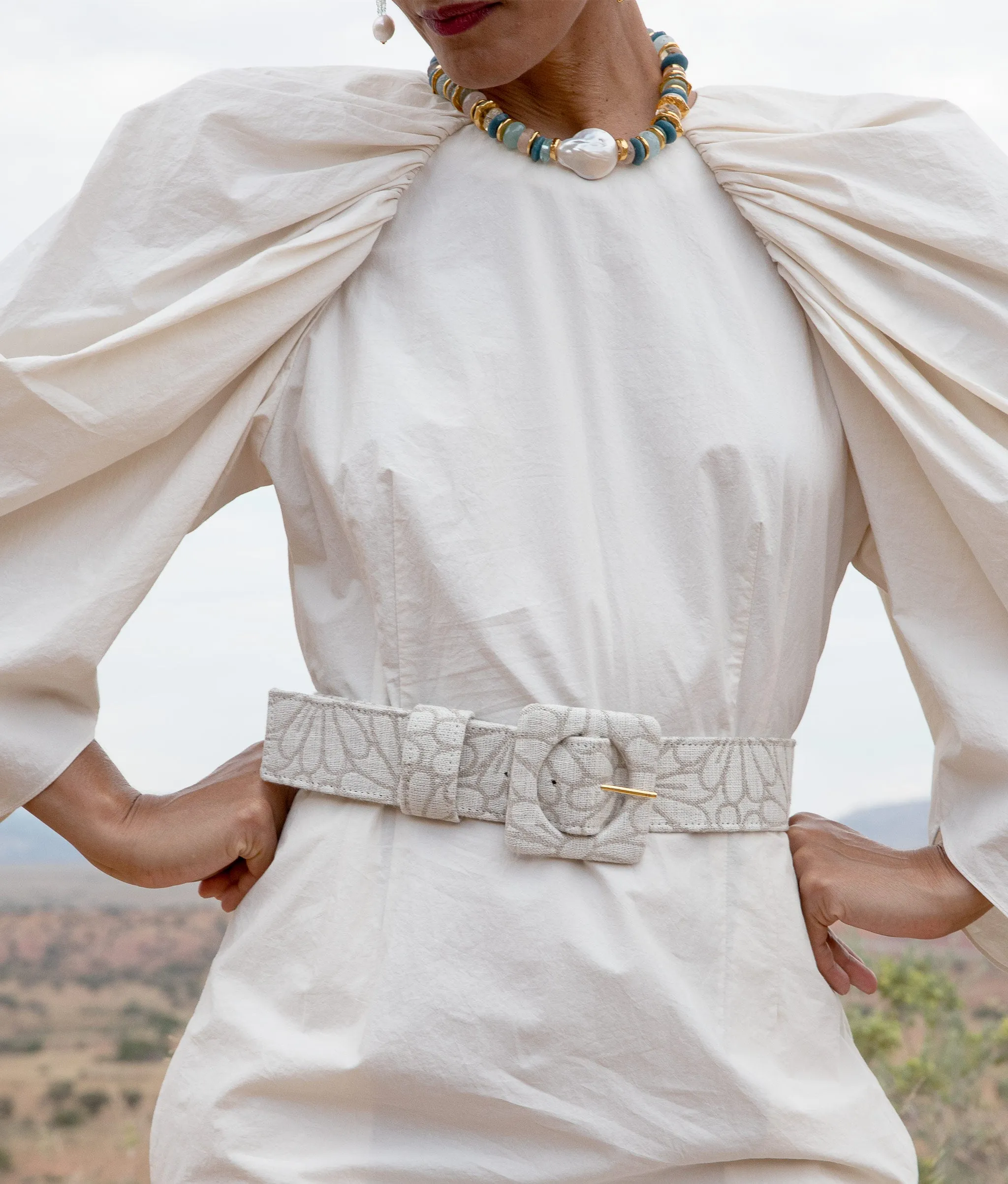 Agnes Belt in Daisy Linen sold by Lizzie Fortunato product image thumbnail 2