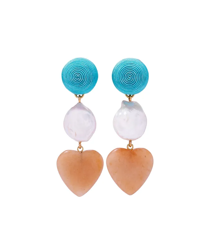 Enchanted Heart Earrings made by Lizzie Fortunato