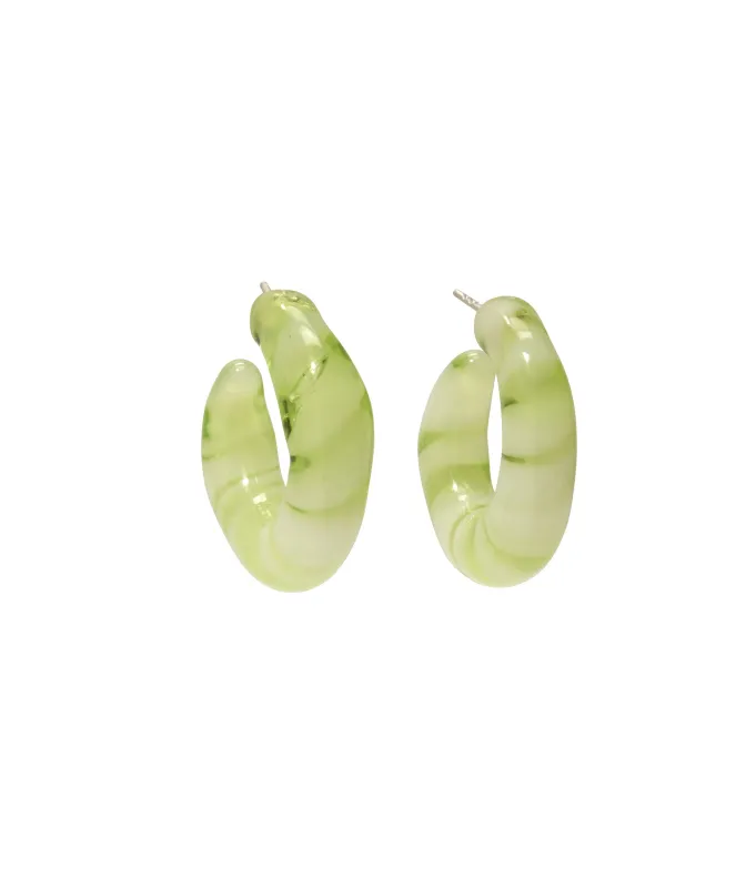 Cascais Hoops in Lime made by Lizzie Fortunato