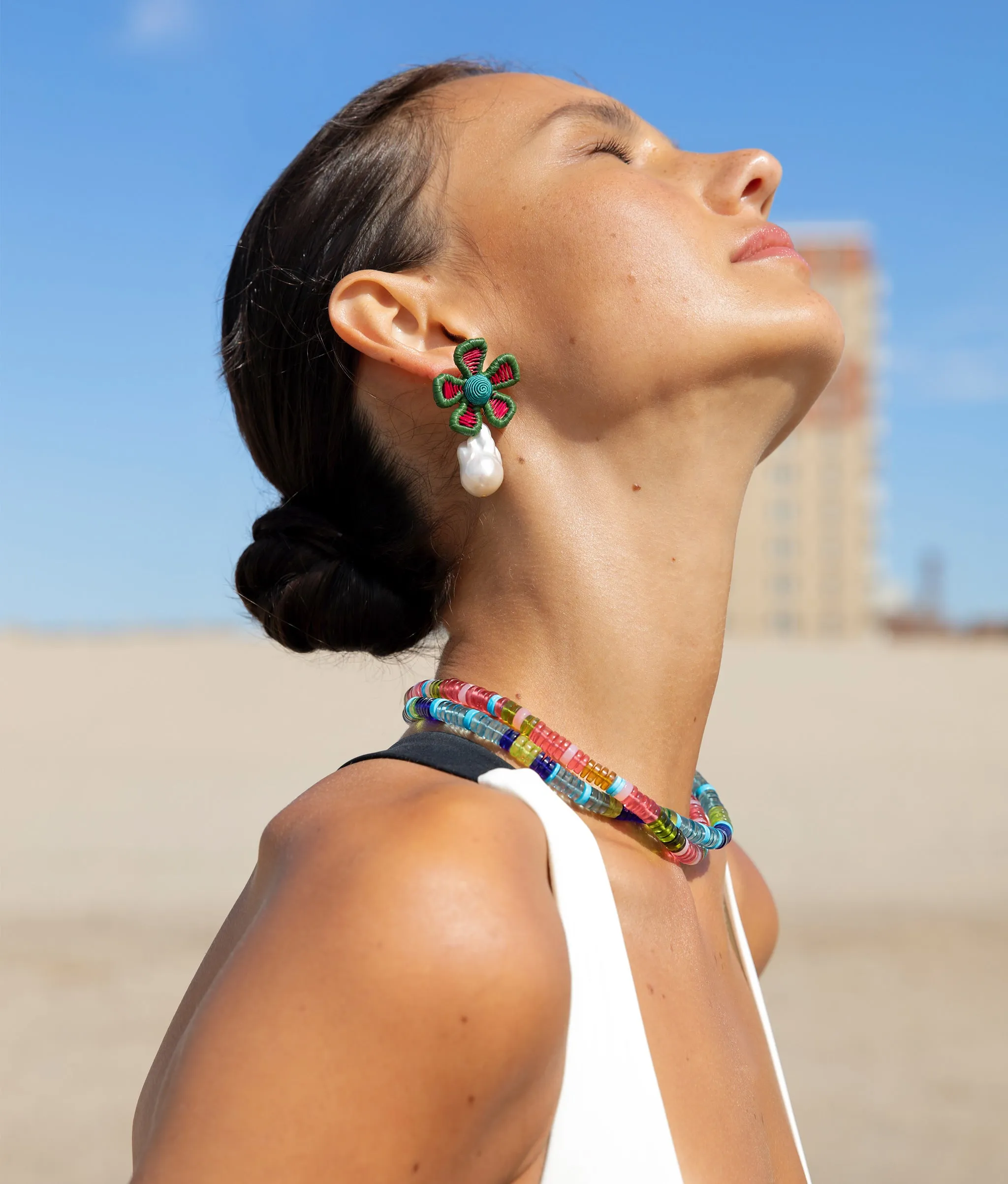 Crown Daisy Earrings in Macaw sold by Lizzie Fortunato product image thumbnail 2