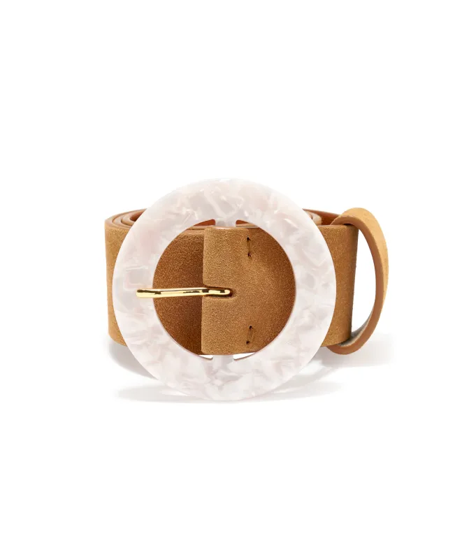 Louise Belt in Camel Suede made by Lizzie Fortunato