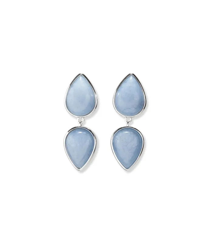 Electra Earrings in Angelite made by Lizzie Fortunato