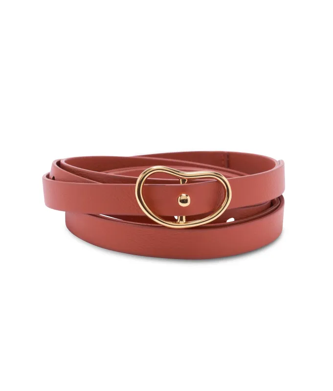 Double Wrap Georgia Belt in Papaya made by Lizzie Fortunato