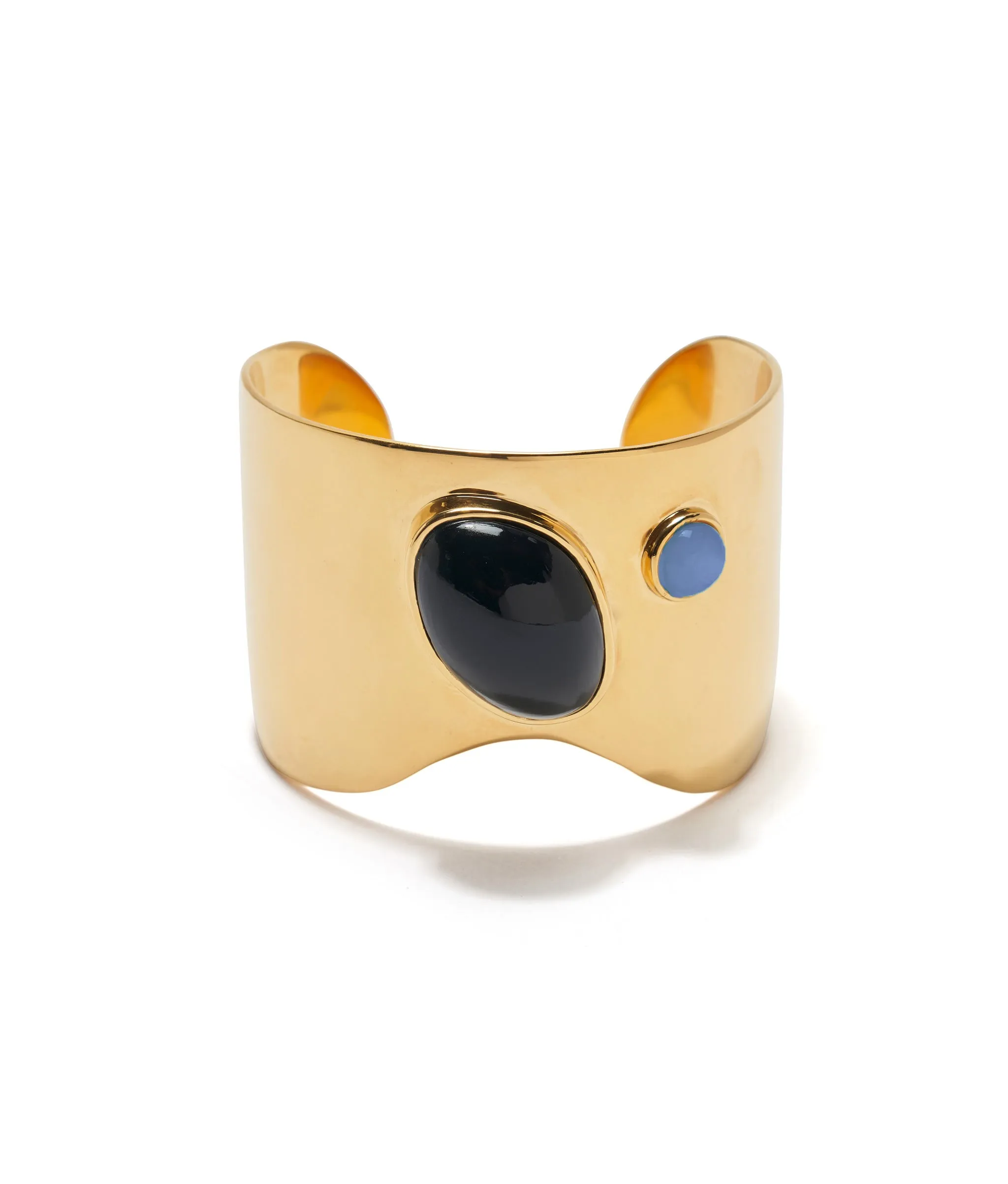 Organic Cuff in Black Agate & Angelite sold by Lizzie Fortunato product image thumbnail 2