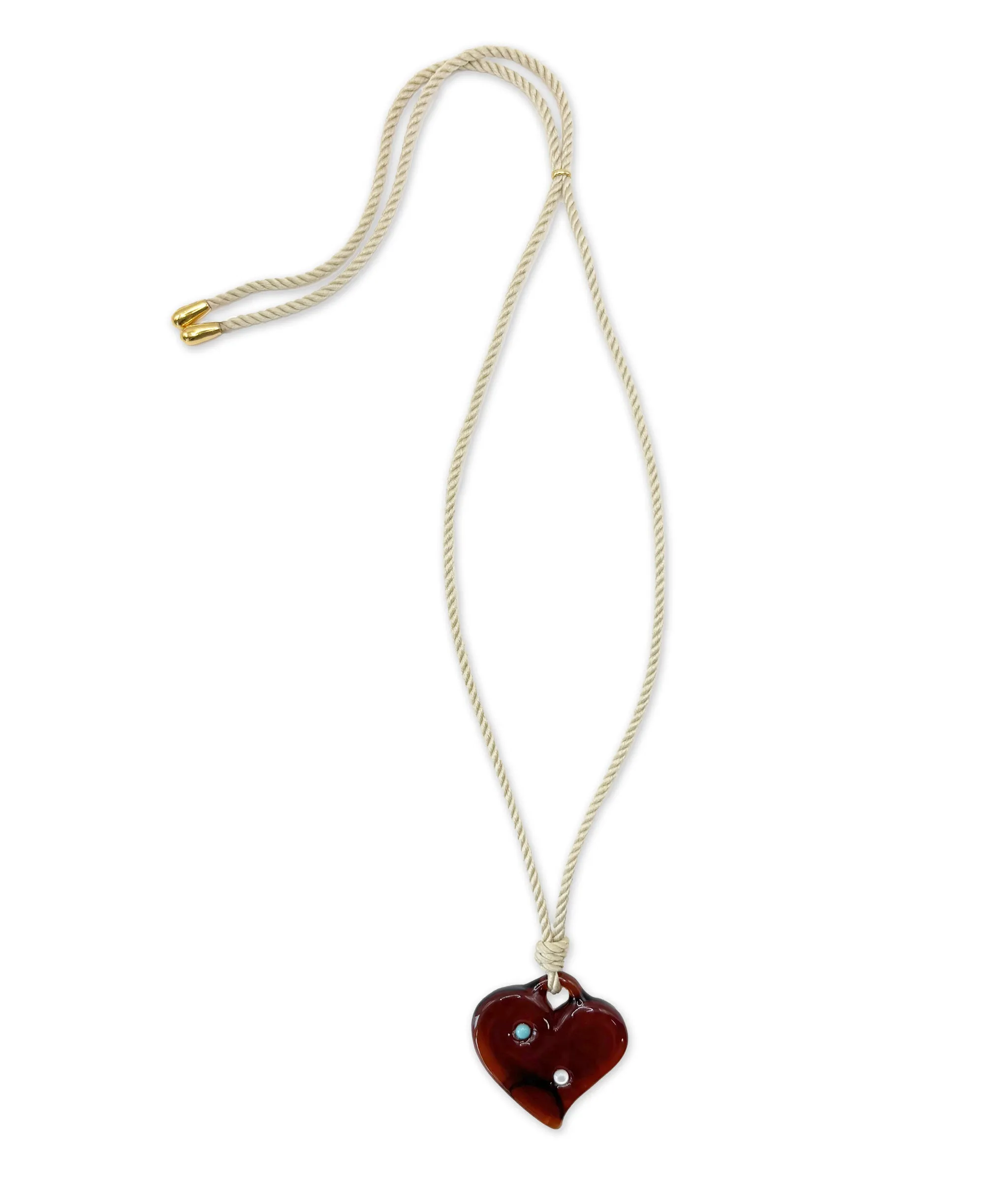 Murano Heart Cord Necklace sold by Lizzie Fortunato