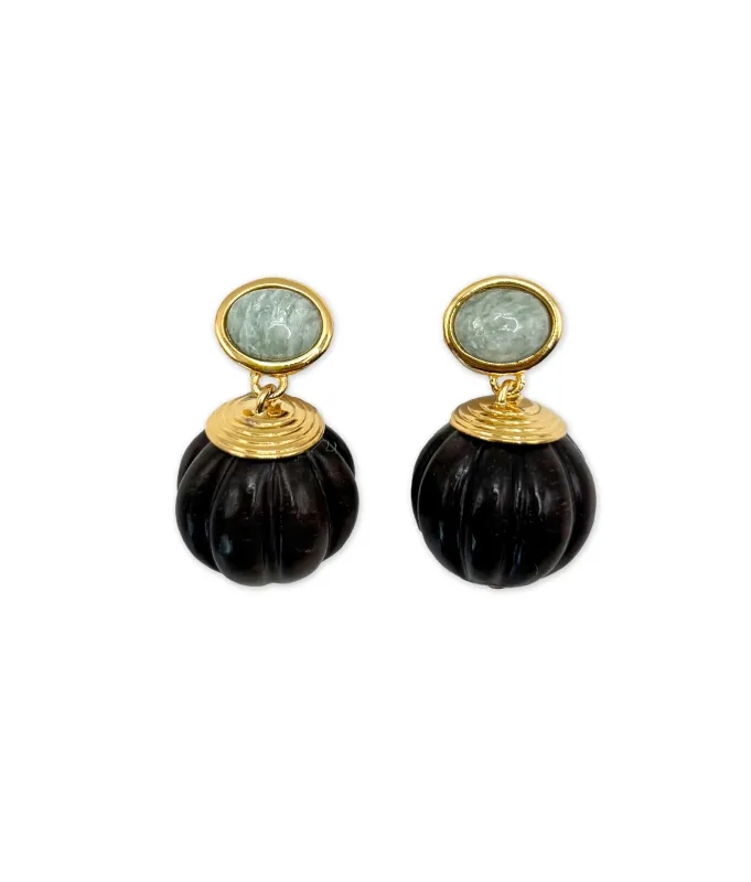 Pepo Drop Earrings in Nightswim made by Lizzie Fortunato