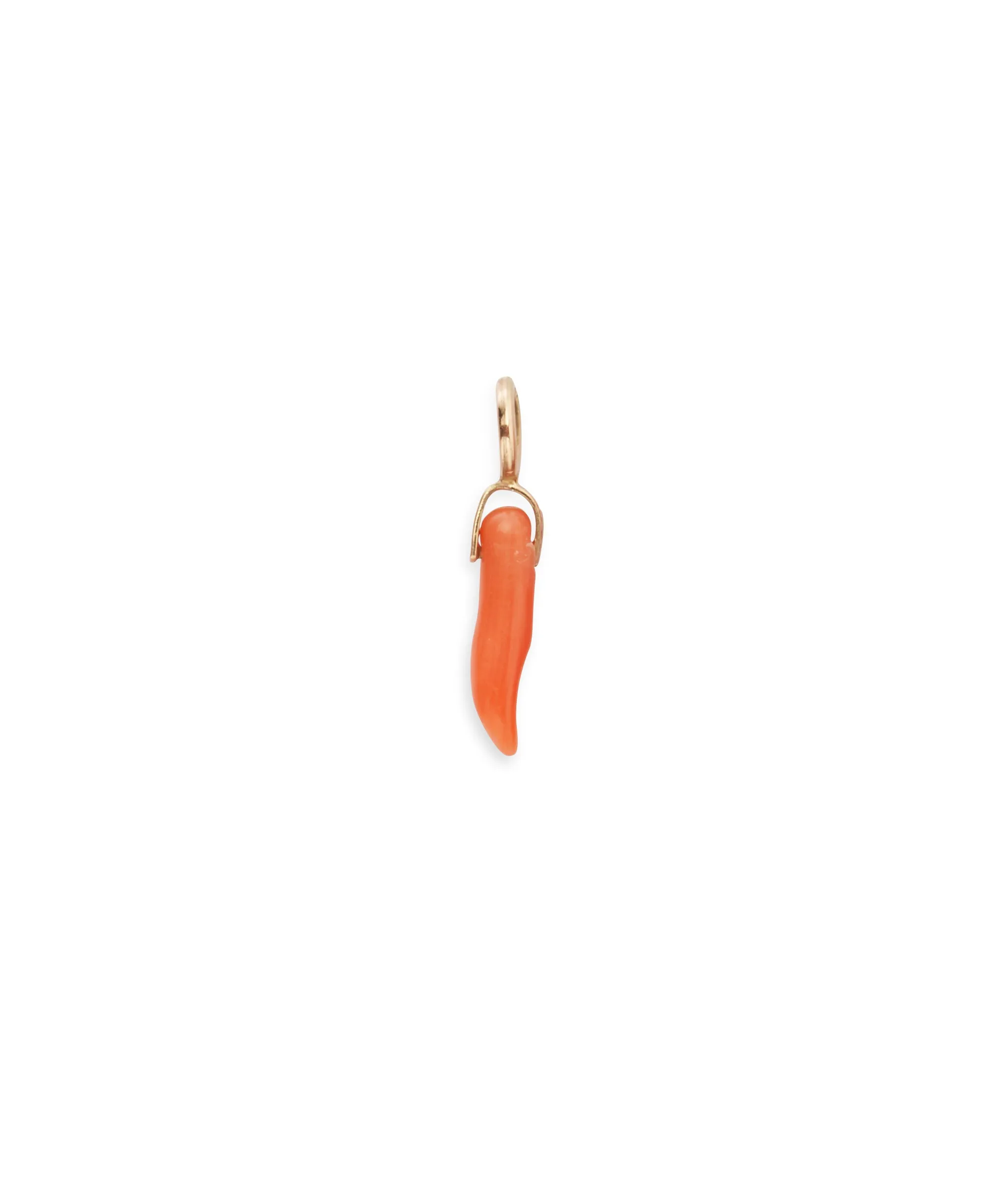 Coral Horn 14k Gold Necklace Charm sold by Lizzie Fortunato
