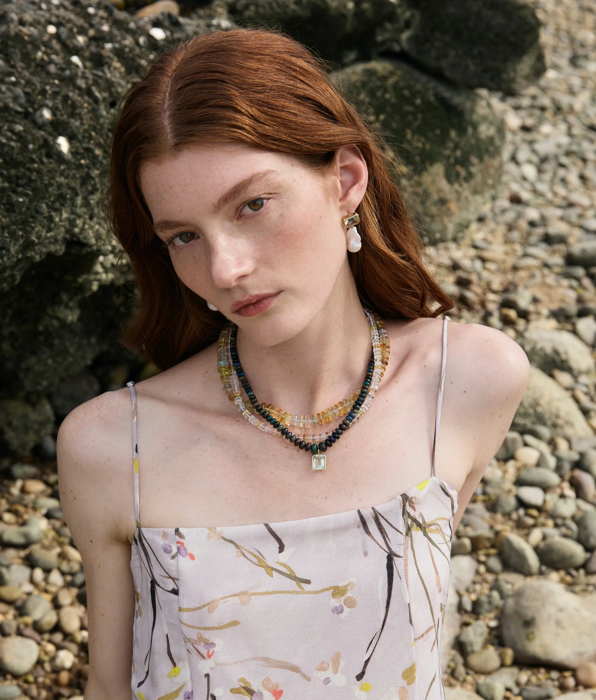 Juno Earrings in Green Amethyst sold by Lizzie Fortunato product image thumbnail 2