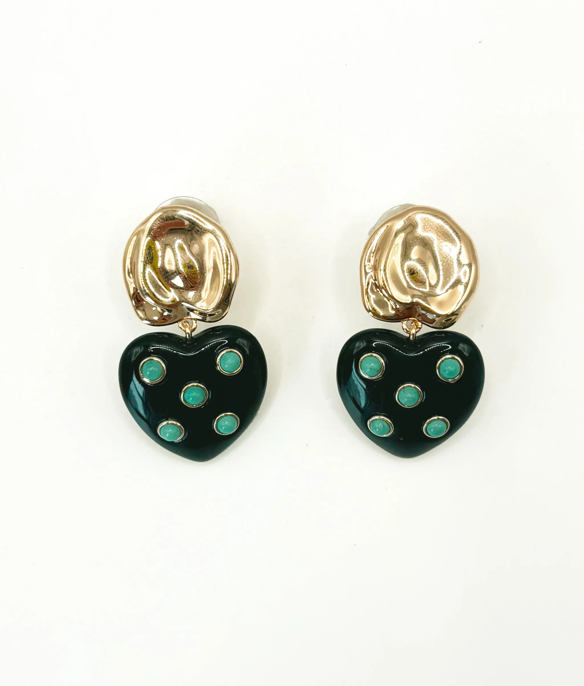 Amore Heart Earrings sold by Lizzie Fortunato product image thumbnail 3