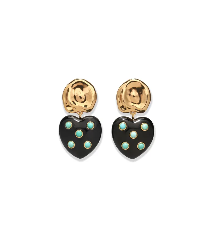 Amore Heart Earrings made by Lizzie Fortunato