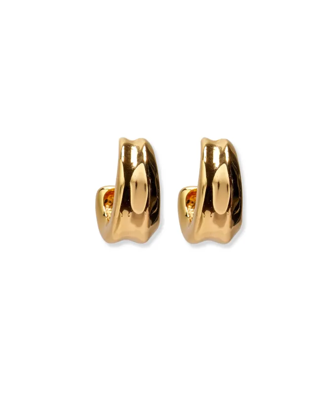 Onda Hoops in Gold made by Lizzie Fortunato